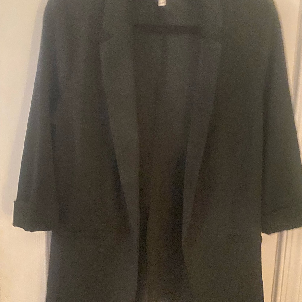 Maurices Black Blazer with Relaxed Open-Front Design